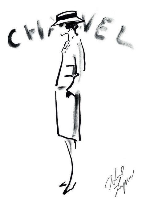 chanel drawing|Karl Sketches Coco: See Lagerfeld's Chanel Illustrations .